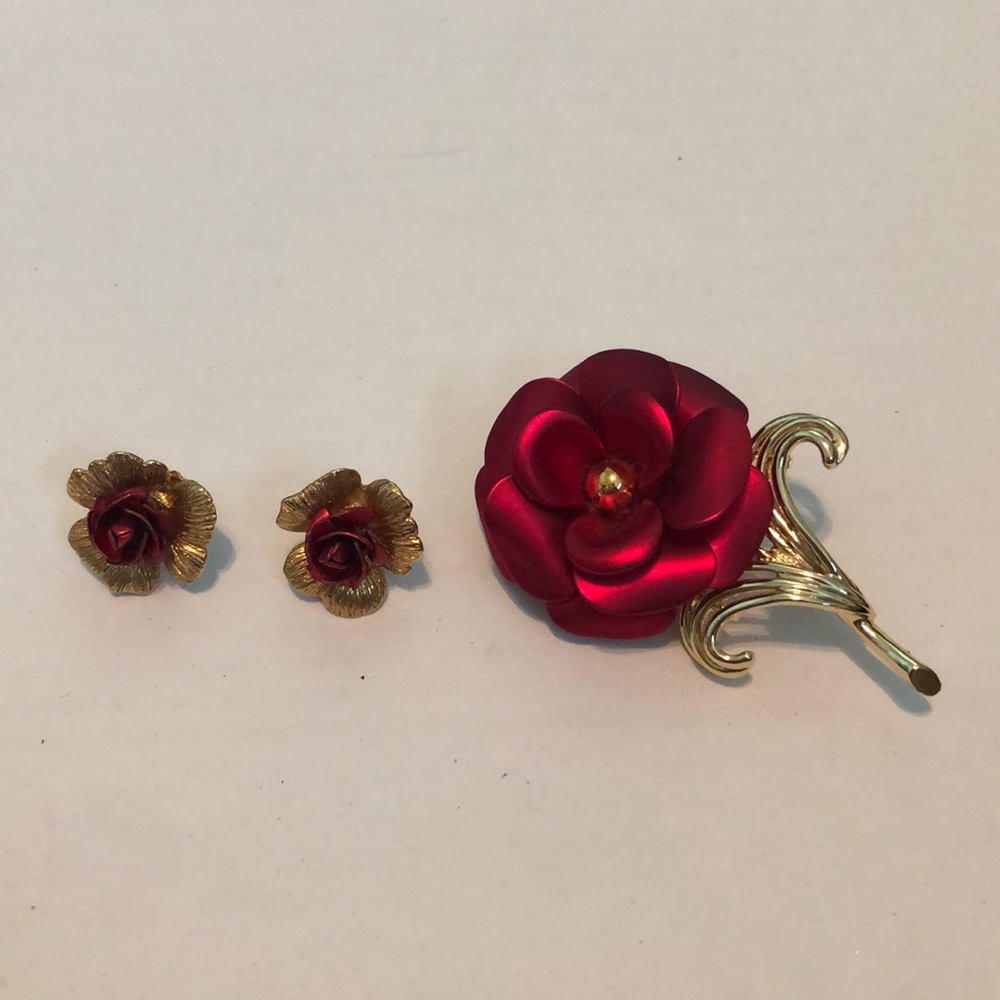 Pin and earring set